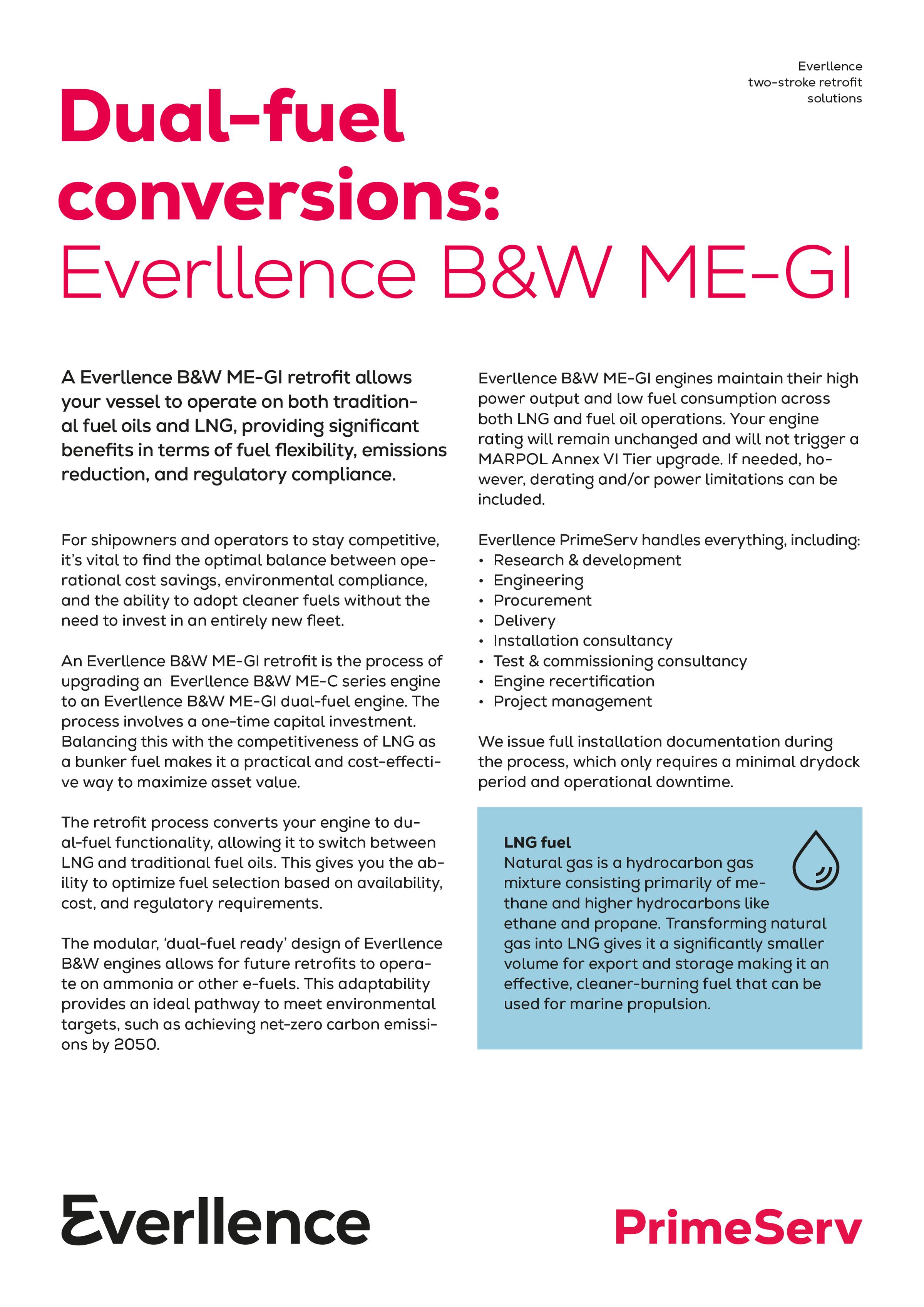 Dual-fuel conversions Everllence B&W ME-GI